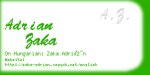 adrian zaka business card